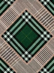 Mindthegap Carta da parati Checkered Patchwork - British Green