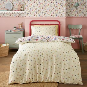 Set copripiumino e federa da bambini in cotone per letto matrimoniale 3 pezzi 200x200 cm Garden Friends – Belle &amp; Boo