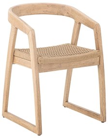 Sedia da pranzo di colore naturale in legno di cauciù massiccio Serrone – Bloomingville