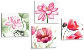 Set di quadri – Fiori ad acquerello