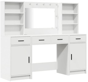 Set da toeletta 3 pezzi  in legno ingegnerizzato bianco