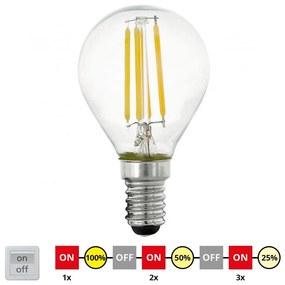 Lampadina LED dimmerabile VINTAGE P45 E14/4W/230V 2700K - Eglo 11754