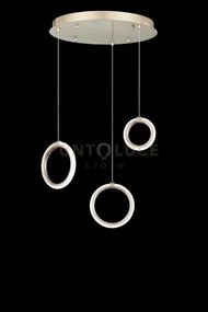 Sospensione 3 luci pinta oro led 3000k 1470lm 25w dimmerabile senza...