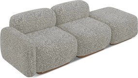 Chaise lounge componibile grigia (con penisola a sinistra) Ailani – Makamii