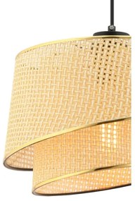 Lampadario sospeso a cavo BARETTE 1xE27/60W/230V marrone/oro