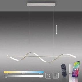 Lampadario LED moderno Q-SWING grigio, luce con 3 temperature di colore 3100 lumen, PAUL NEUHAUS