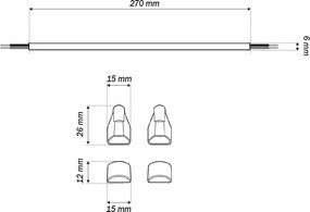 Kit Collegamento per Strisce LED CCT IP67 da 12mm da Saldare