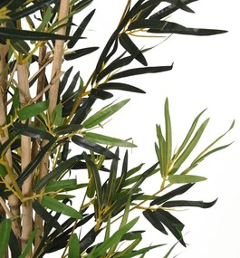 Albero Bambù Artificiale 368 Foglie 80 cm Verde