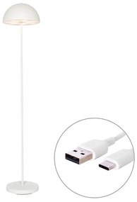 Lampada da terra da esterno bianca ricaricabile a 3 livelli di dimmerazione - Keira