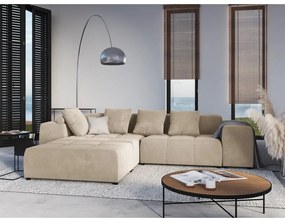 Cuscino in velluto beige per divano componibile Rome Velvet - Cosmopolitan Design