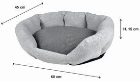 Letto grigio per cani 45x60 cm - Love Story