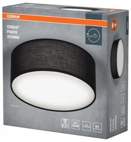 Osram - Plafoniera ORBIS PARIS 1xE27/25W/230V Ø 30 cm nero