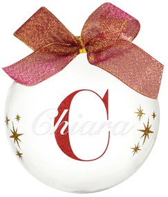 Pallina natale con nome Chiara 10 cm