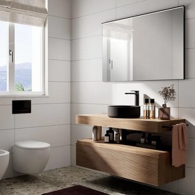 Mobile da bagno sotto lavabo Step rovere L 120.3 x H 30 x P 46 cm 1 cassetto, lavabo non incluso