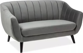 Divano 2 posti Elite 2 Velvet grigio – 153x85x83 cm