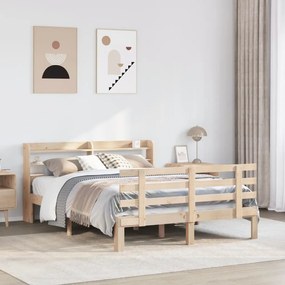 Giroletto Con Testiera 160x200 Cm İn Legno Massello Di Pino /