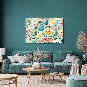 Quadro su tela – Frutta carina con faccine