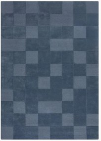 Tappeto in lana fatto a mano con motivo in rilievo Checkerboard