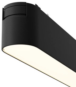 Base Di Illuminazione Binario Moderno Basic Alluminio Nero Luce Calda 12W