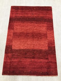 Loribaft Tappeto 100 x 150 Rosso (Iran) Annodato A Mano