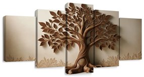 Stampa su tela – Albero della vita marrone