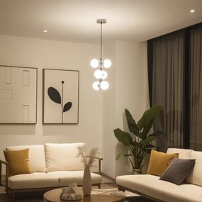 Brilagi - Lampadario LED a sospensione con filo MILLA 6xG9/3W/230V cromo lucido/bianco