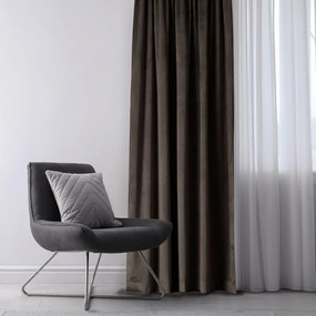 Tenda parzialmente oscurante marrone in velluto 140x245 cm – Restilo