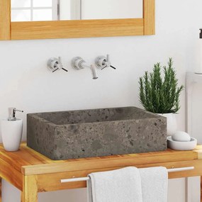 Lavello 45x30x12 Cm Marmo Lucido Grigio /