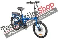 Bicicletta Elettrica a Pedalata assistita Pieghevole Z-Tech ZT-12 Camp 6.0 250w 36v 8ah colore Blu