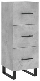 Credenza Grigio Cemento 34,5x34x180 cm in Legno Multistrato