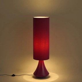 Lampada da terra retrò viola con paralume in tessuto - Mina
