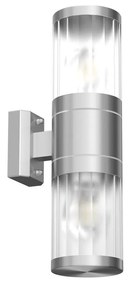 Applique E27 Cilindrica Bidirezionale IP54 da Esterno - Inox