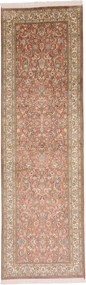 Cashmere Silk Tappeto 250 x 80 (Indian) Annodato A Mano