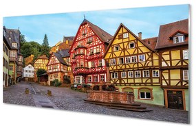 Quadro in vetro acrilico Germania Città Vecchia della Baviera 100x50 cm
