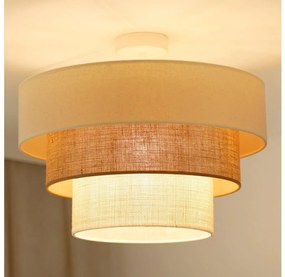 Brilagi Plafoniera DENVER LUNETA 1xE27/15W/230V Ø45 beige/marrone/crema