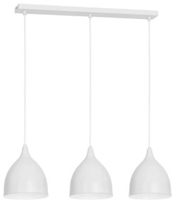 Lampadario a sospensione con filo NOAK 3xE27/15W/230V bianco