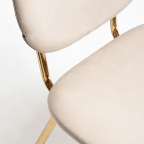 Sedie Lenor Golden Velluto - Beige