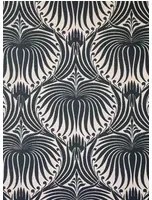 Farrow & Ball Carta da parati Lotus - Setting Plaster/ Off-Black