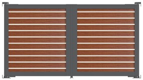 Cancello automatico battente ALBA Maia120-20 in alluminio, apertura centrale, L 300 x H 160 cm, di colore rovere dorato
