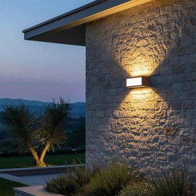 Applique con Sensore Movimento E27 IP65 FLUTE per esterno - Corten