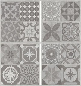 Piastrelle in LTV PVC autoadesive da pavimento parete Set 22 pz 2 mt2 30x30 effetto maiolica Vintage