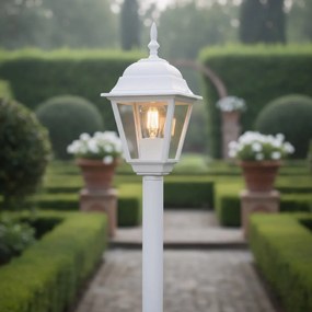 Paletto Lampione Vintage 100cm E27 IP54 Bianco - Serie Alfieri