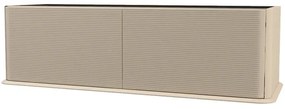 Mobile da bagno sospeso sotto lavabo Bohemia L 144 x H 42 x P 50 cm beige laccato opaco, 2 cassetti BADEN HAUS