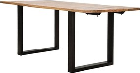 Tavolo Da Pranzo Allungabile 180-280x90x77 In Legno Gambe In Ferro Edge