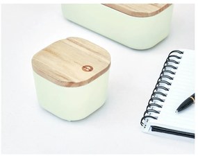 Scatola bianca con coperchio in legno di paulownia , 9 x 9 cm Eco - iDesign