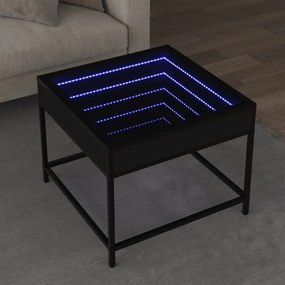 Tavolino Da Salotto Con Led Infinity Nero 50x50x41 Cm /