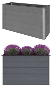 Letto Rialzato Da Giardino İn Wpc 150x50x91 Cm Grigio /
