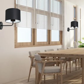 Lampada da parete ARDEN 1xE27/60W/230V nero/bianco