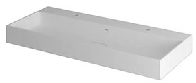 Lavabo a incasso rettangolare Modula H 11.5 cm in resina bianco