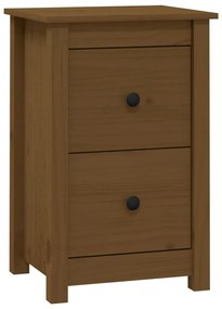 Comodino miele 40x35x61,5 cm in legno massello di pino